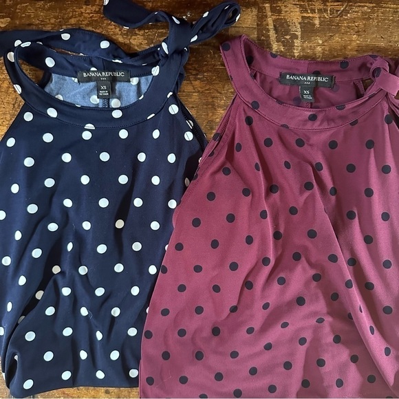 Banana Republic Sleeveless Polka Dot Top XS Bundle - Picture 1 of 6